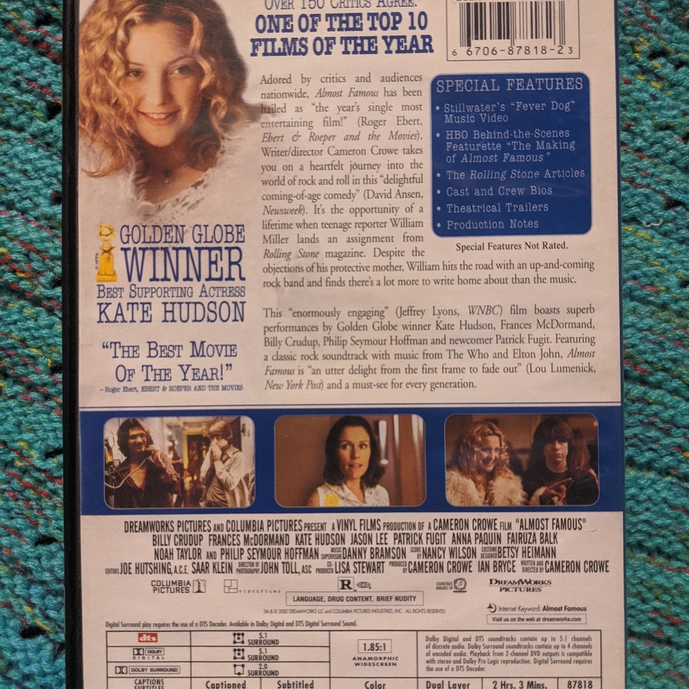 💙DVD💙 Almost Famous - Picture 3 of 3